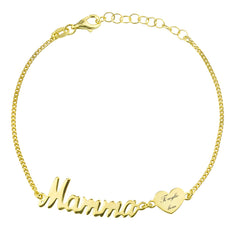 Mammaarmband med hjärta och texten ”Jag älskar dig”