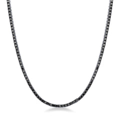 Svart tennis halsband, 2,5 mm