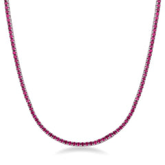 Rött tennis halsband, 2,5 mm