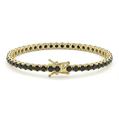 Tennisarmband med svarta zirkoner 3 mm