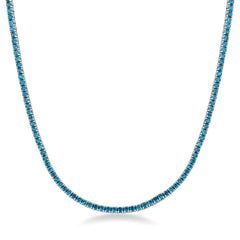 Ljusblått tennis halsband 2,5 mm